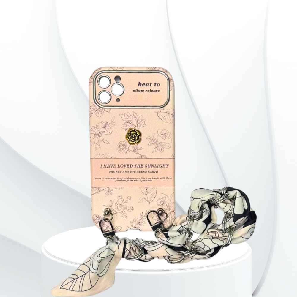 قاب گوشی گل طلایی