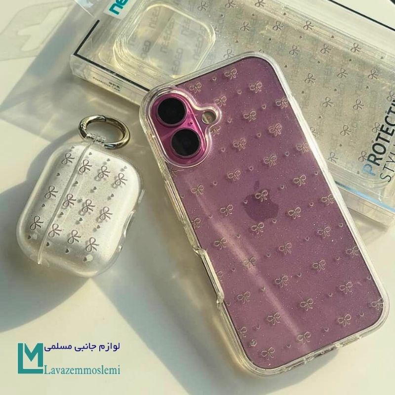 قاب گوشی آیفون اکلیلی با طرح تابستانی و کاور ایرپاد ست