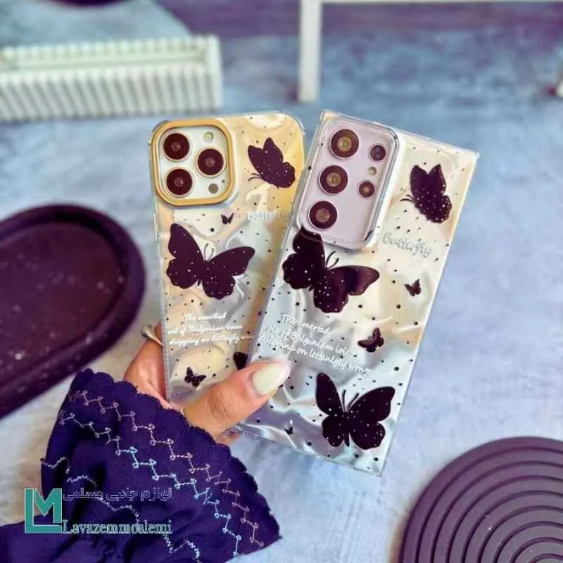 قاب پروانه ای گوشی با اصالت C1418 - لوازم جانبی مسلمی قاب گوشی با طرح پروانه و جلوه اصیل