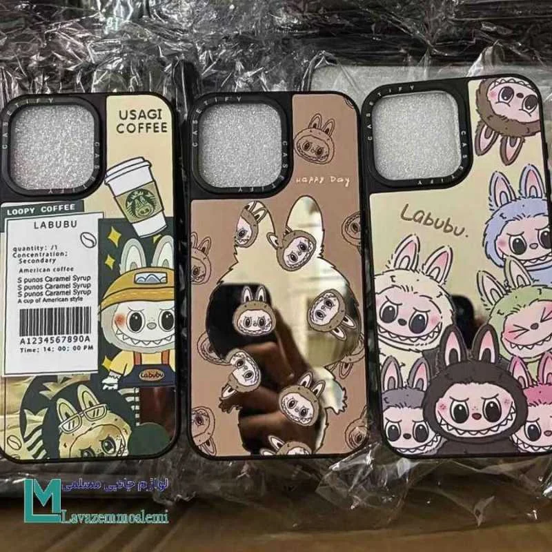 قاب ایفون ایینه ای طرح labubu