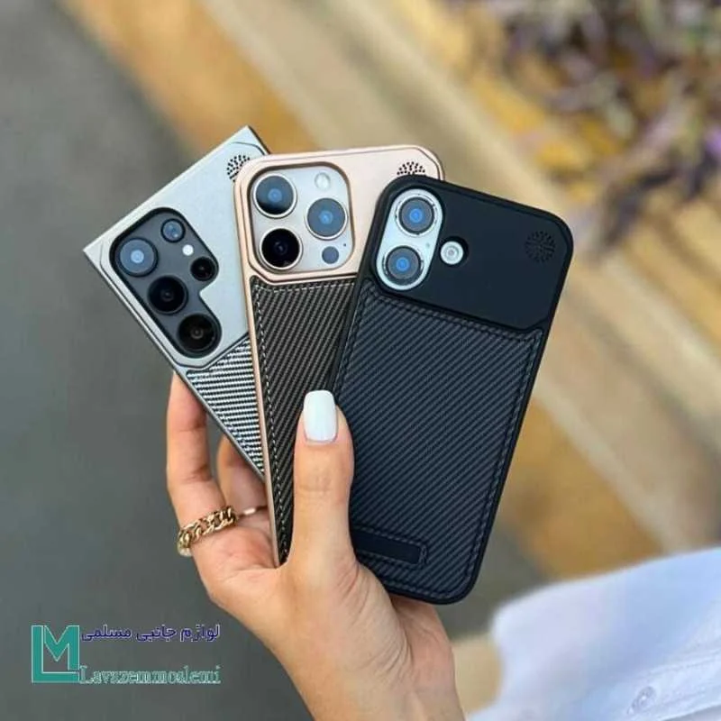 قاب گوشی Leather Metal Luxury C1602 | مگ سیف و لاکچری - لوازم جانبی مسلمی قاب گوشی با ترکیب چرم (یا بافت چرمی) و فلز (آلیاژ)