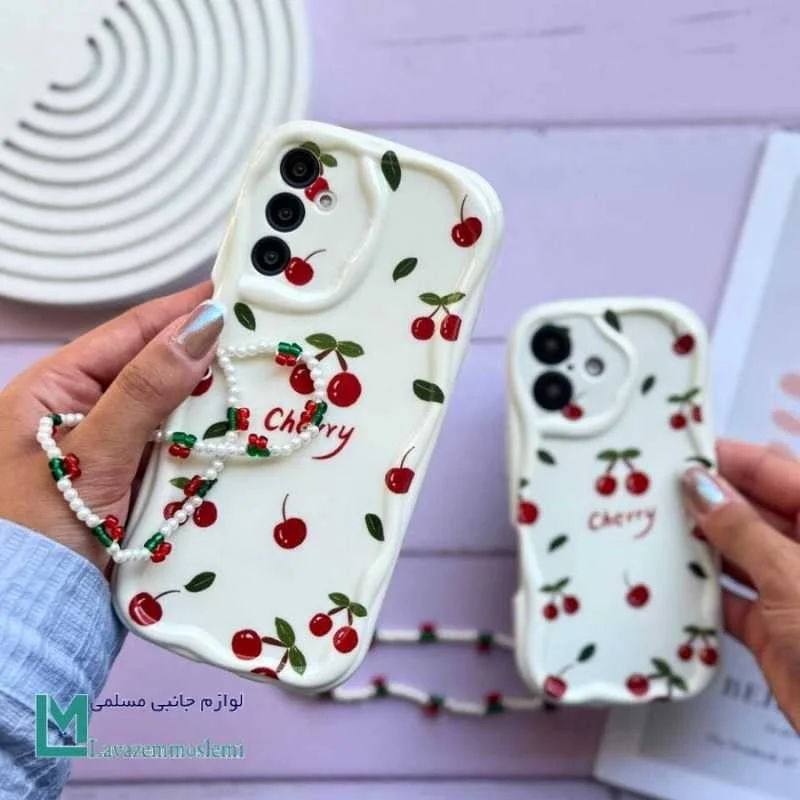 قاب گوشی دخترانه با طرح گیلاس (Cherry)