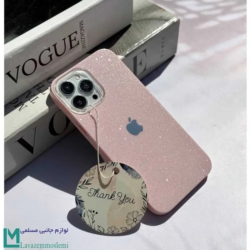 قاب گوشی شاینی صورتی براق و دخترانه