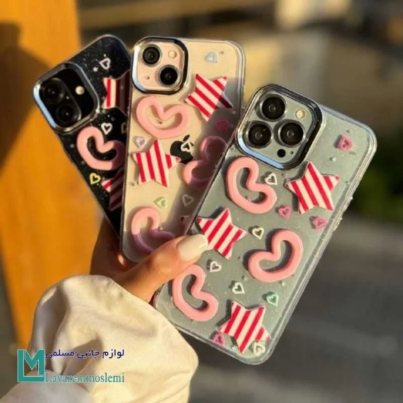 قاب آبنبات ستاره و قلب برجسته