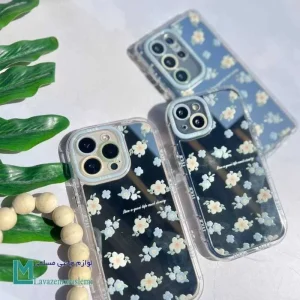 قاب گوشی گل ریز آینه‌ای