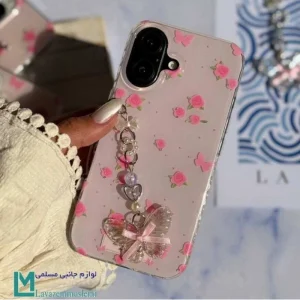 قاب آیفون Pink Flower Butterfly