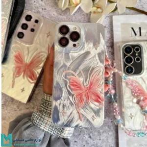 قاب گوشی پروانه رز فلای آویزدار کد C1807