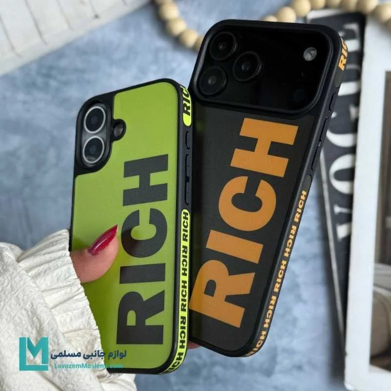 قاب گوشی Rich با طرح تایپوگرافی برجسته،