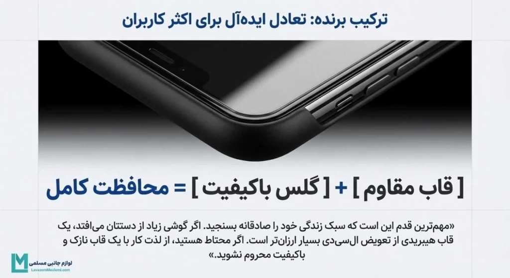 ترکیب برنده بهترین محافظت از گوشی