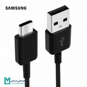 تصویر کابل تایپ سی سامسونگ اصلی از نمای نزدیک سری usb و تایپ سی