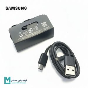 تصویر کابل تایپ سی سامسونگ اصلی در بسته بندی کارتنی