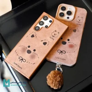 قاب گوشی فانتزی طرح سگ با آویز پام‌ پام کد C3027 | لوازم جانبی مسلمی