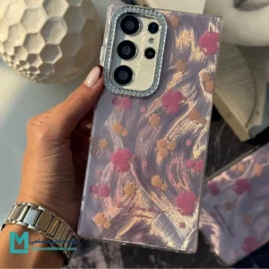 قاب گوشی سامسونگ طرح گلدار یاسی