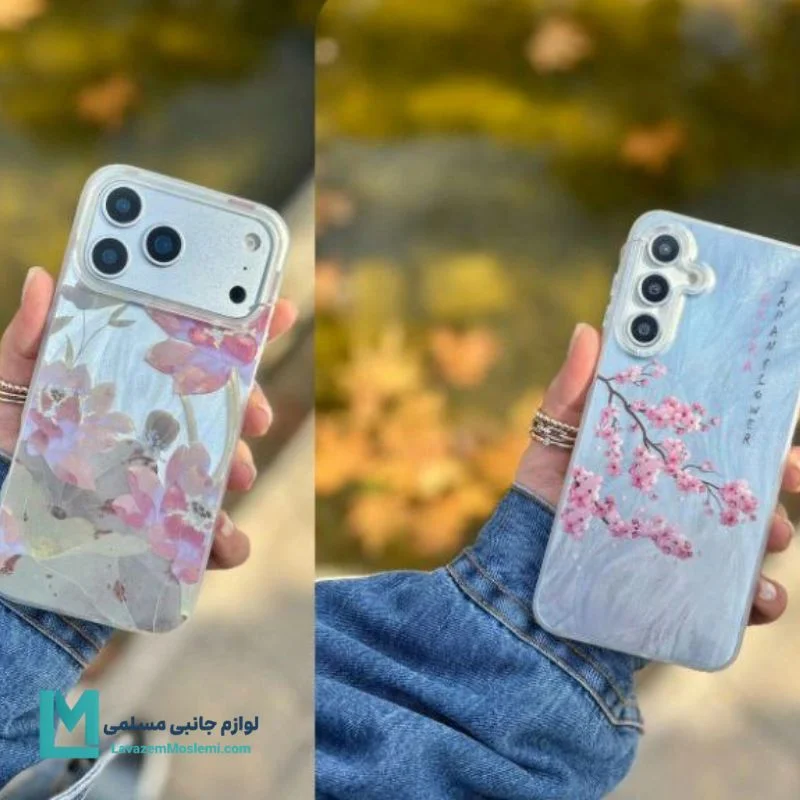 گارد گوشی طرح گل صورتی