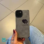قاب گوشی لاولی طرح قلب مخملی