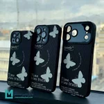 قاب سه پروانه C2084 مخصوص آیفون طرح فانتزی