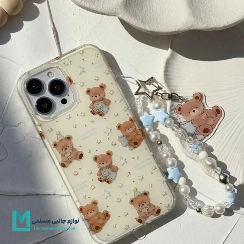 کاور گوشی فانتزی طرح خرس و ستاره ای