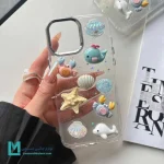قاب گوشی رزین برجسته طرح دریایی
