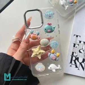 قاب گوشی رزین برجسته طرح دریایی
