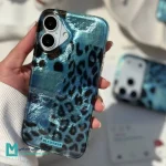 قاب گوشی پلنگی آبی فیروزه ای کد C3094 | لوازم جانبی مسلمی