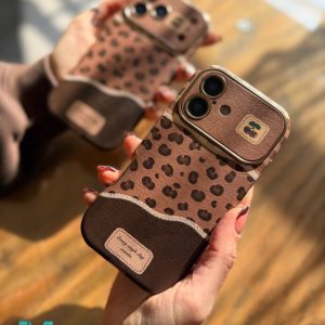 قاب گوشی پلنگی قهوه ای
