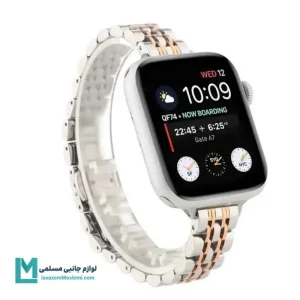 بند اپل واچ رولکس 7بید نازک W1019 استیل رزگلد