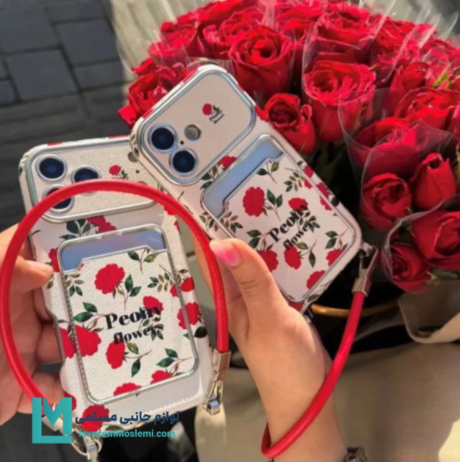 قاب گوشی Red rose flowers