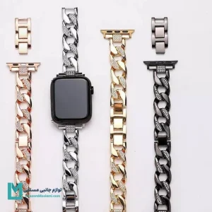 بند اپل واچ کارتیر فول نگین کد W1105 | لوازم جانبی مسلمی