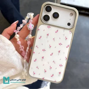 قاب گوشی دخترانه کروم گل ریز سرخابی کد C3394 | لوازم جانبی مسلمی