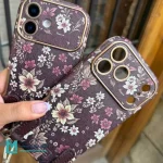 قاب آویزدار گل رز قهوه‌ای
