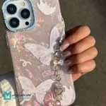 قاب فانتزی پروانه یخی صورتی کد C3472 | لوازم جانبی مسلمی