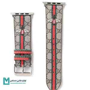 بند اپل واچ چرم گوچی زنبور کد W1126 | لوازم جانبی مسلمی