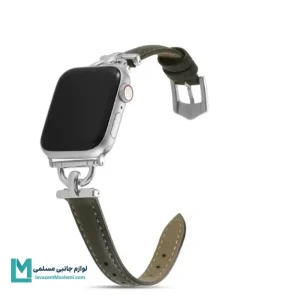 بند اپل واچ چرم مدل دار کد W1184 | لوازم جانبی مسلمی