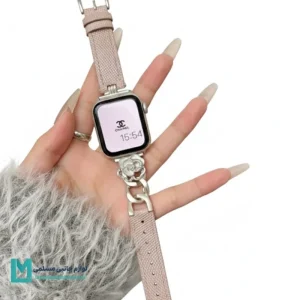 بند اپل واچ چرم و کارتیر گل شنل کد W1137 | لوازم جانبی مسلمی