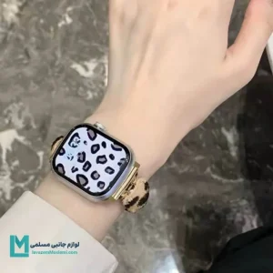 بند اپل واچ چرم گوشواره ای پلنگی کد W1132 | لوازم جانبی مسلمی