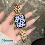 بند اپل واچ چرم گوشواره ای پلنگی کد W1132 | لوازم جانبی مسلمی