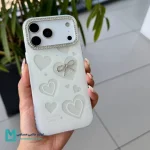 قاب گوشی فانتزی صدفی ribbon heart کد C3573 | لوازام جانبی مسلمی
