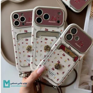 قاب گوشی جاکارتی دار رز کد C3620 | لوازم جانبی مسلمی