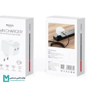 شارژر دیواری ۳۵ وات یسیدو YESIDO YC38 دو پورت تایپ سی کد CH1244 | لوازم جانبی مسلمی