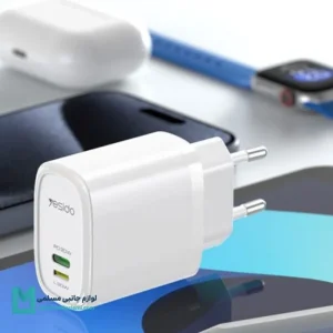 خرید شارژر دیواری فست شارژ یسیدو YC44 همراه کابل