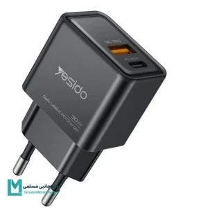 شارژر دیواری فست شارژ یسیدو مدل YC64 توان 30 وات کد CH1225 | لوازم جانبی مسلمی