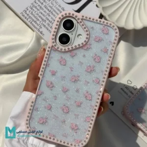 قاب گوشی دخترانه رز اكليلي نگين دار