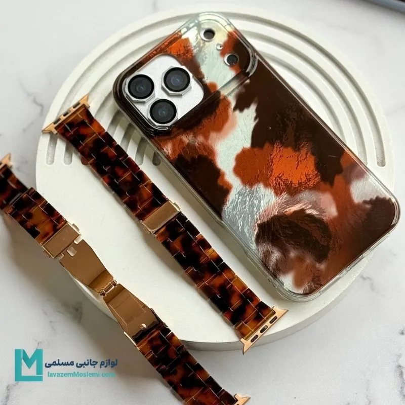 بند اپل واچ کائوچویی قهوه ای