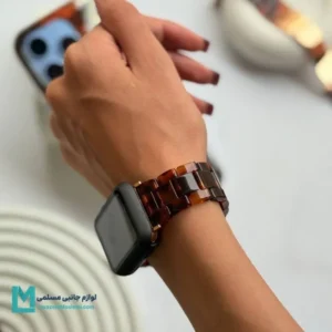 بند اپل واچ کائوچویی قهوه ای کد K1231 | لوازم جانبی مسلمی