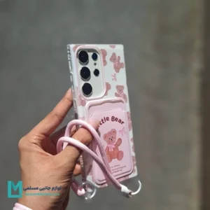 قاب گوشی جاکارتی دار خرس و پاپیون کد C4072 | لوازم جانبی مسلمی